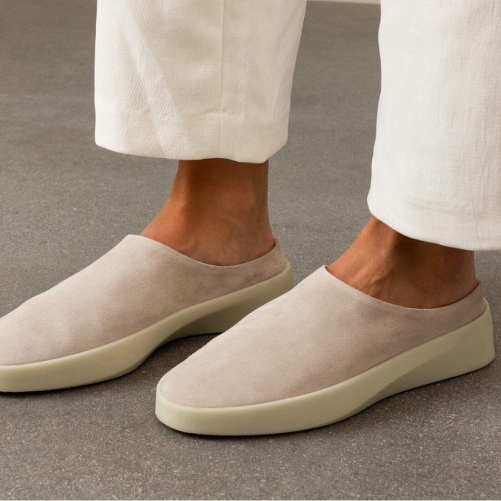 WOLF & SHEPHERD Cruise Mule Shoes Mens Unisex Lunar Gray Italian Leather 9